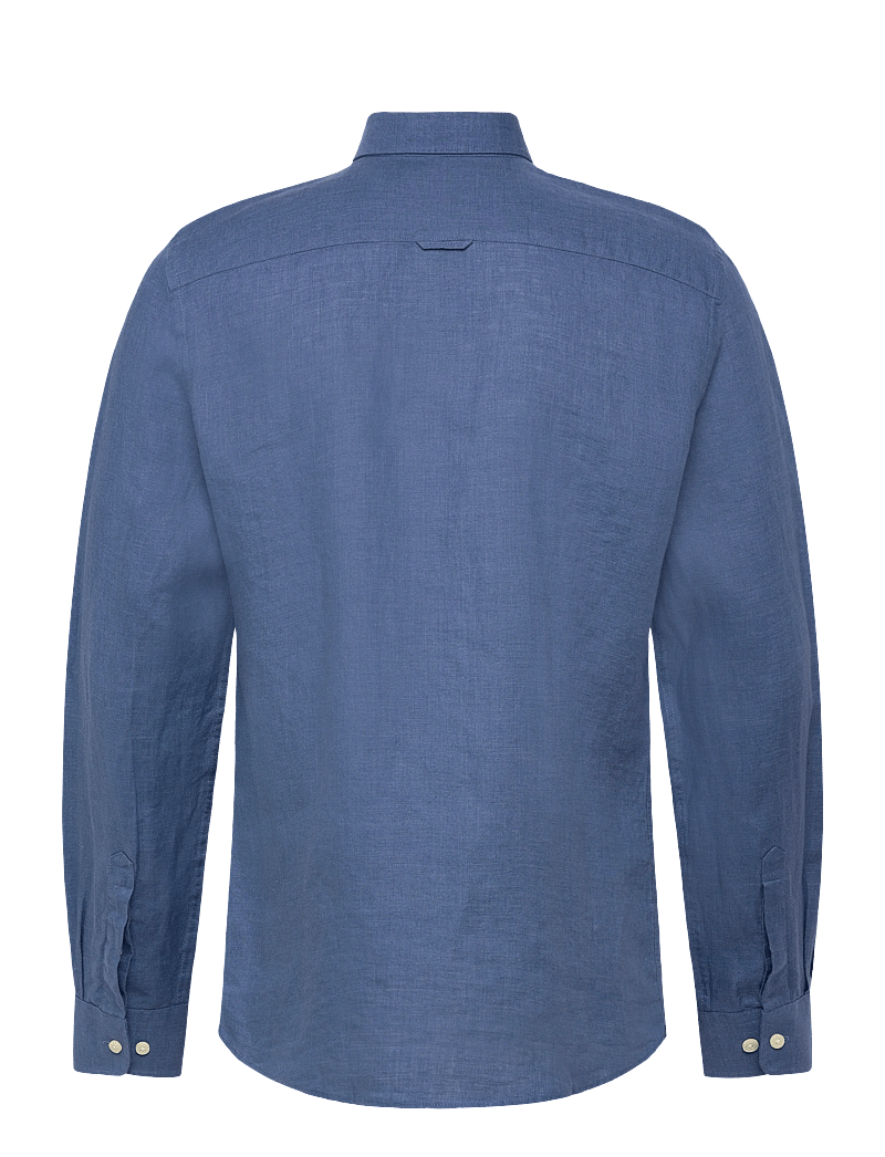 Morris - Douglas Linen Shirt-Classic Fit - hørskjorter - blue - 2