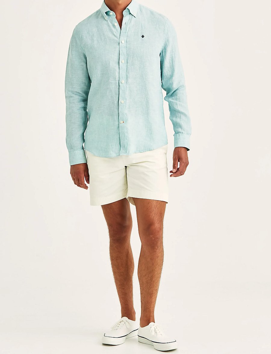 Morris - Douglas Linen Shirt-Classic Fit - linen shirts - green - 3