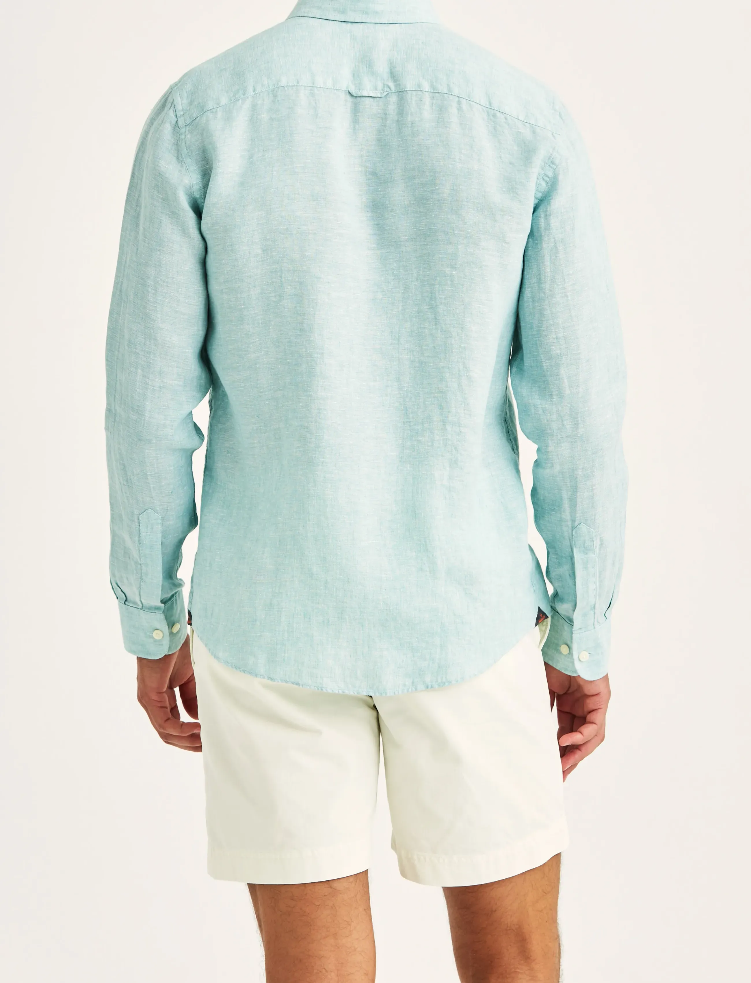 Morris - Douglas Linen Shirt-Classic Fit - linen shirts - green - 4
