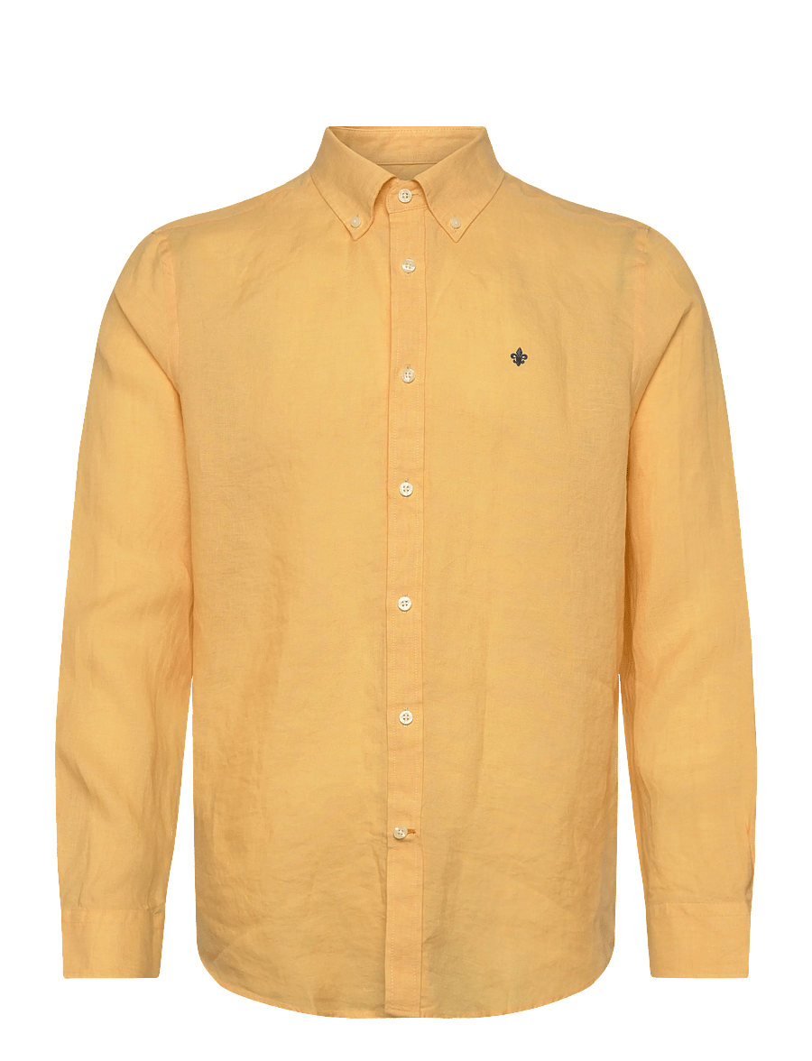 Morris - Douglas Linen Shirt-Classic Fit - leinenhemden - orange - 1