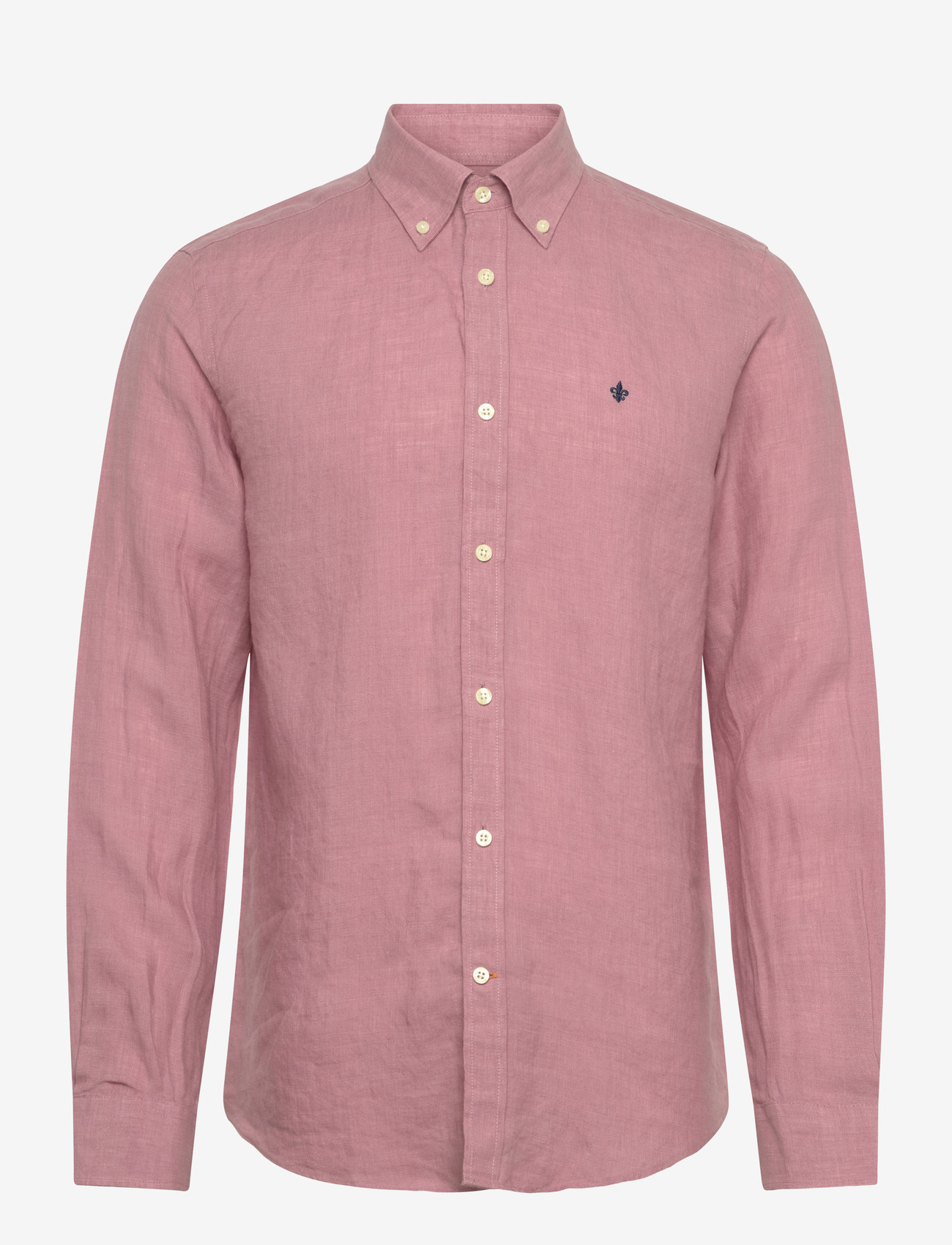 Morris - Douglas Linen Shirt-Classic Fit - hørskjorter - pink - 1