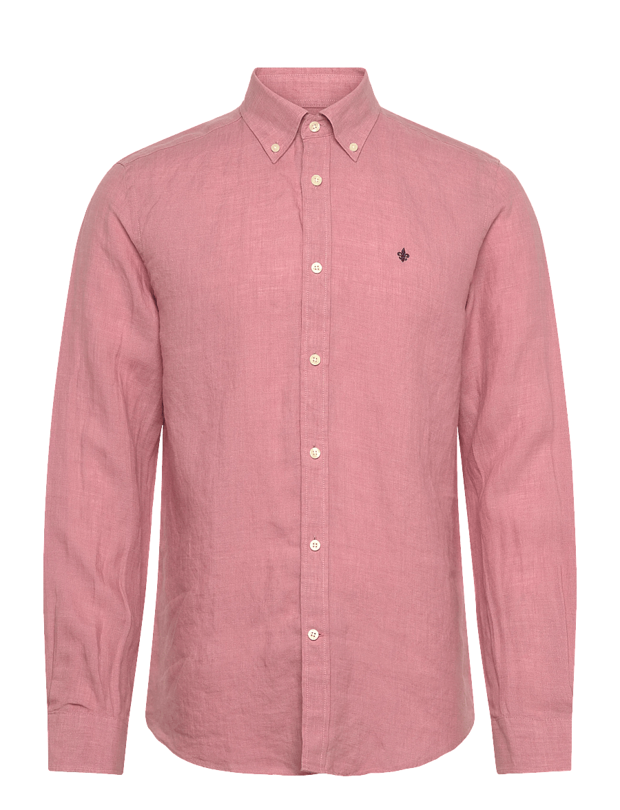 Morris - Douglas Linen Shirt-Classic Fit - linen shirts - pink - 1