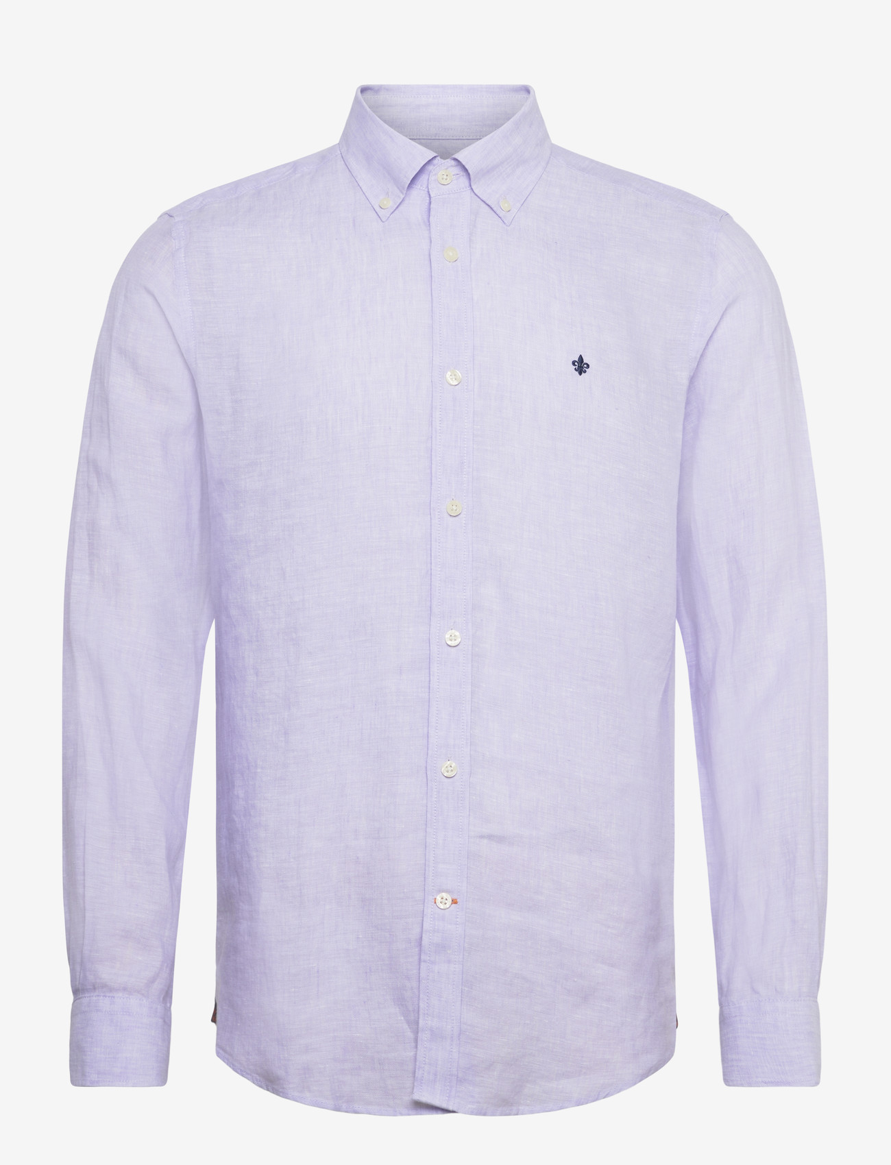 Morris - Douglas Linen Shirt-Classic Fit - hørskjorter - purple - 1