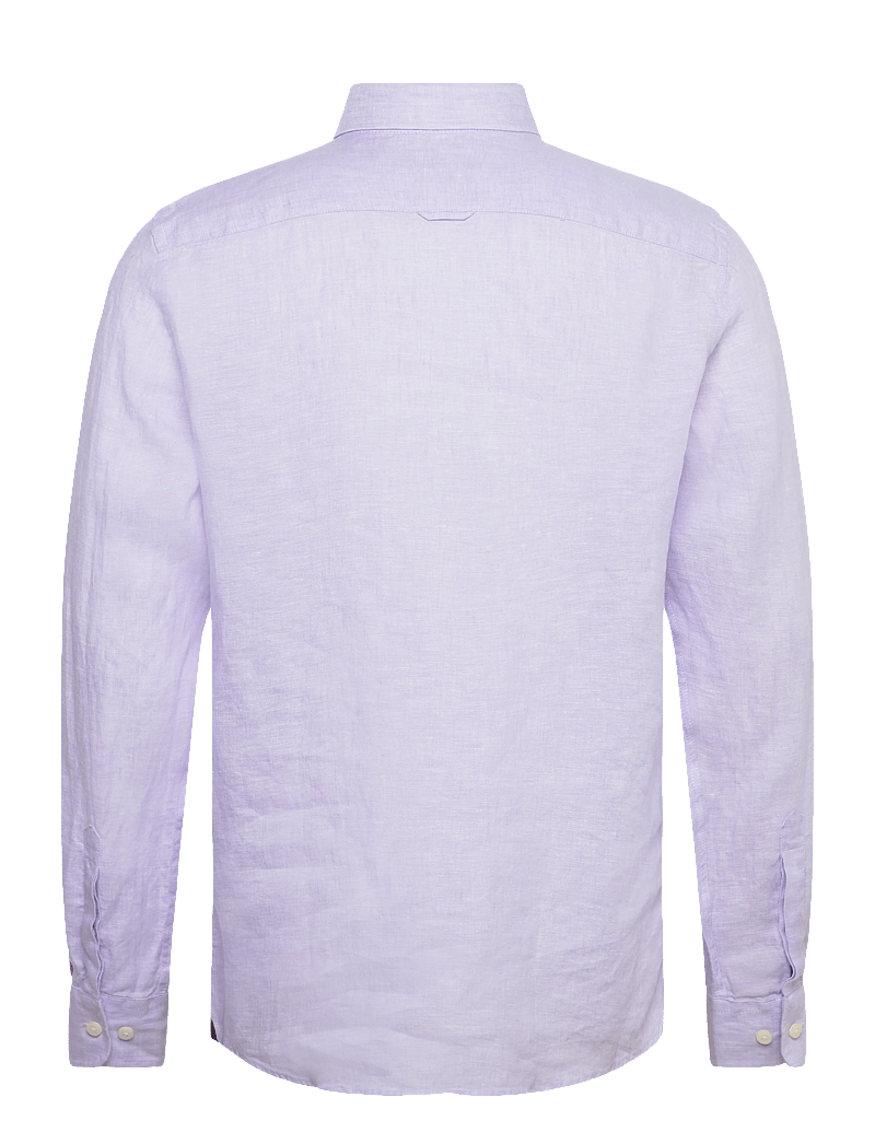 Morris - Douglas Linen Shirt-Classic Fit - hørskjorter - purple - 2