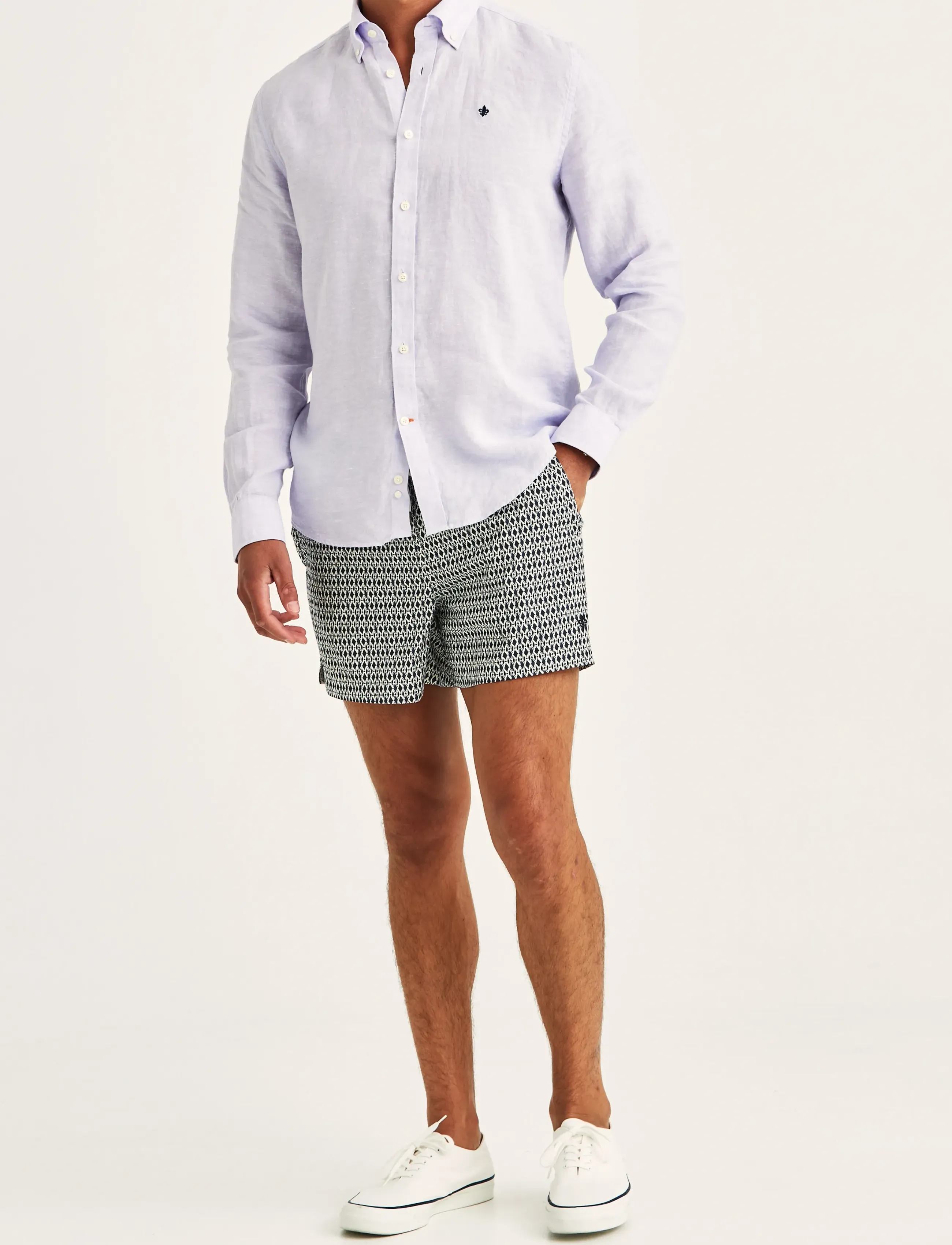 Morris - Douglas Linen Shirt-Classic Fit - linased särgid - purple - 3