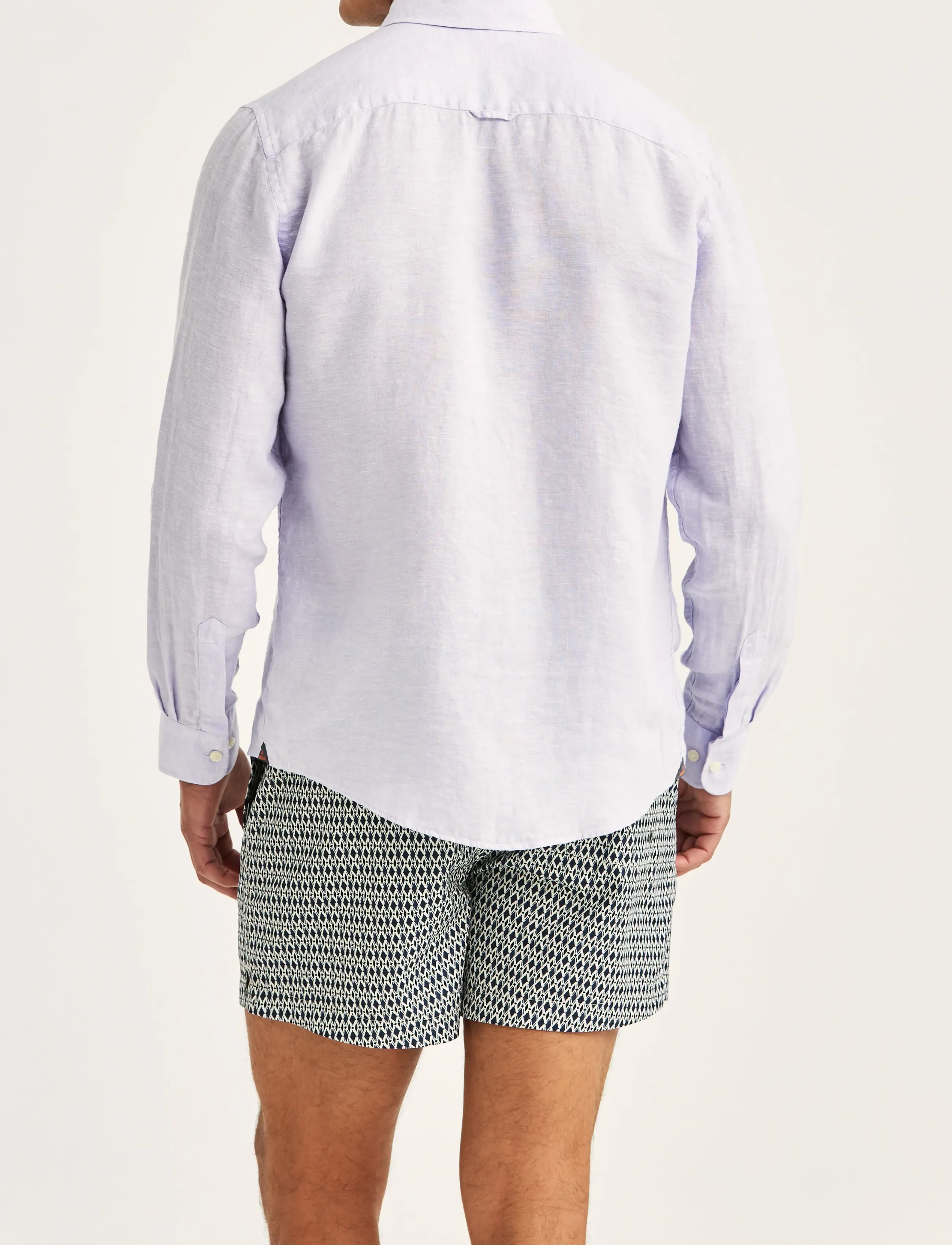 Morris - Douglas Linen Shirt-Classic Fit - linased särgid - purple - 4