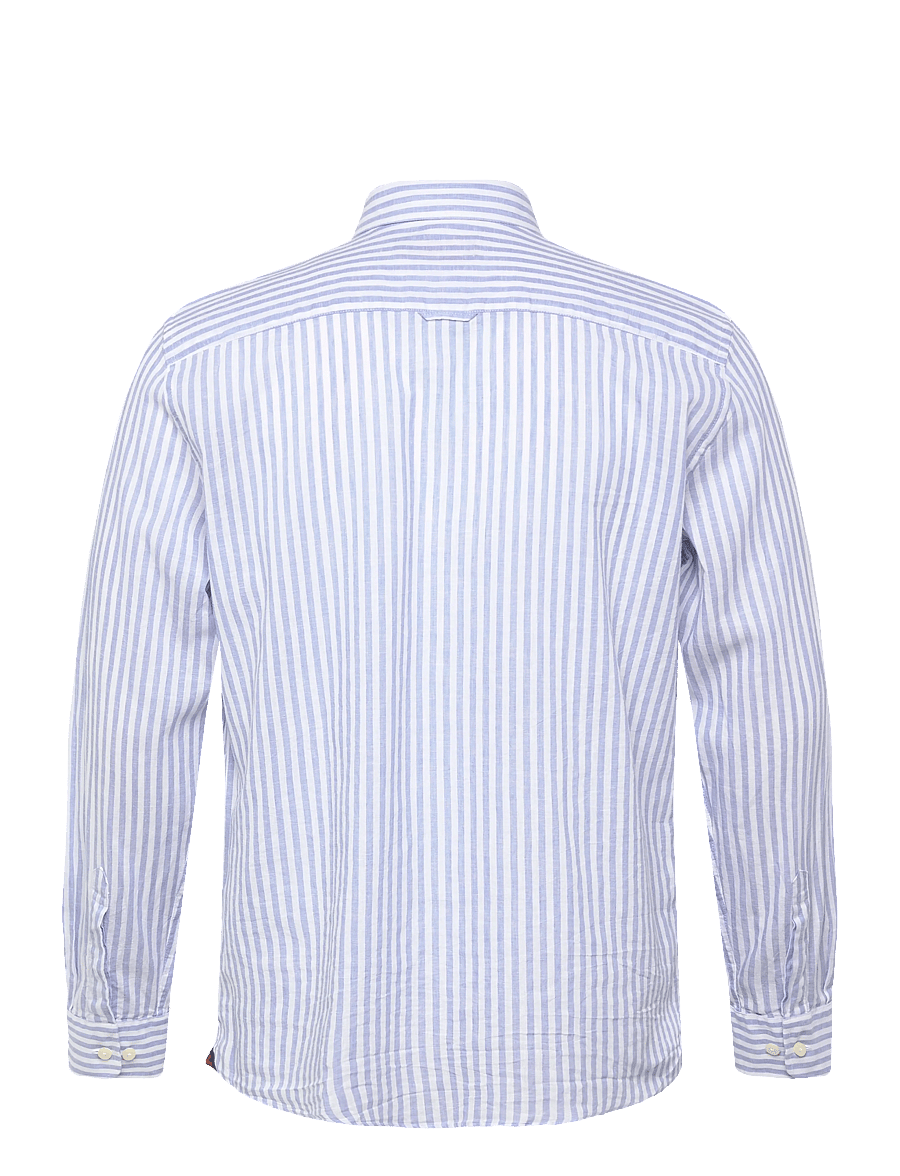 Morris - Douglas Linen Stripe Shirt-Classic Fit - stribede skjorter - light blue - 2