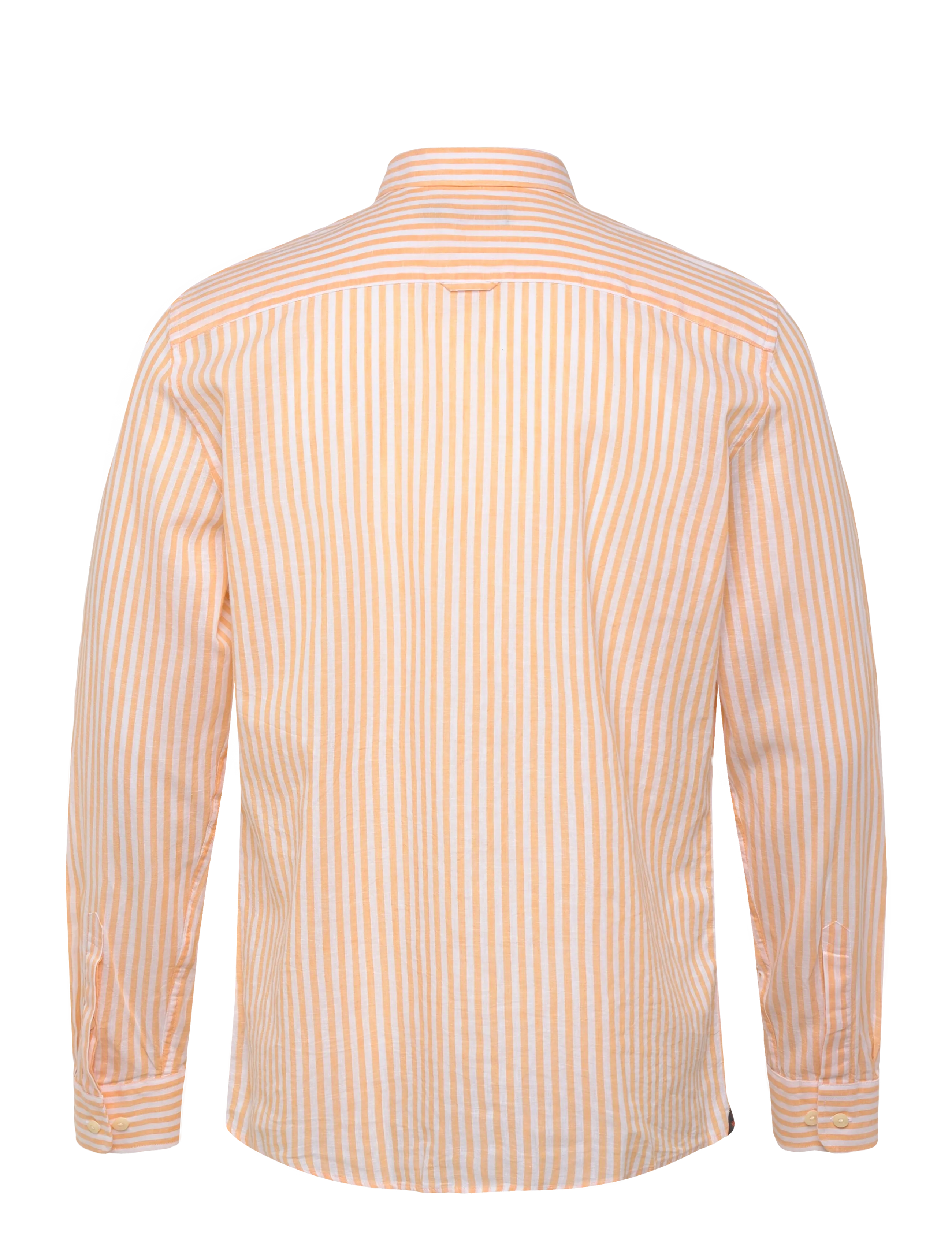 Morris - Douglas Linen Stripe Shirt-Classic Fit - stribede skjorter - orange - 2