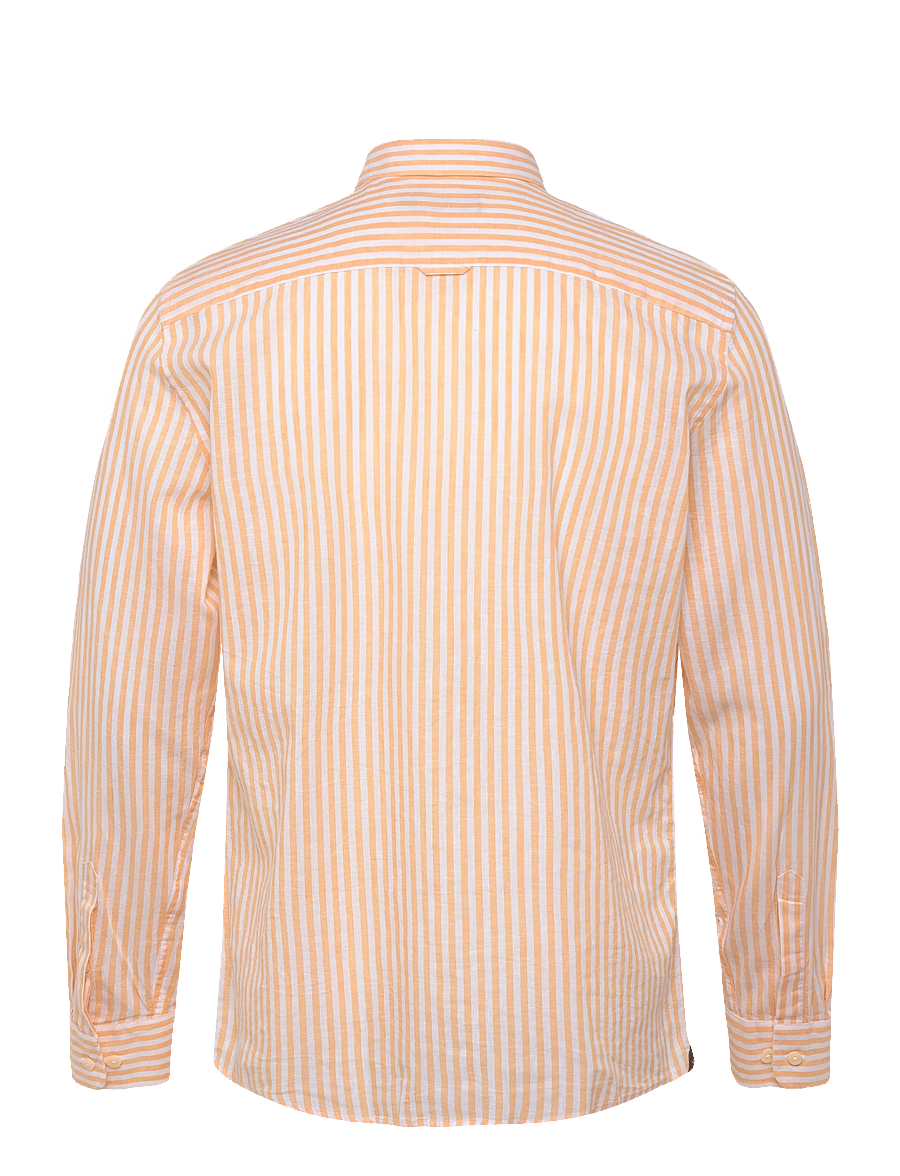Morris - Douglas Linen Stripe Shirt-Classic Fit - stribede skjorter - orange - 2