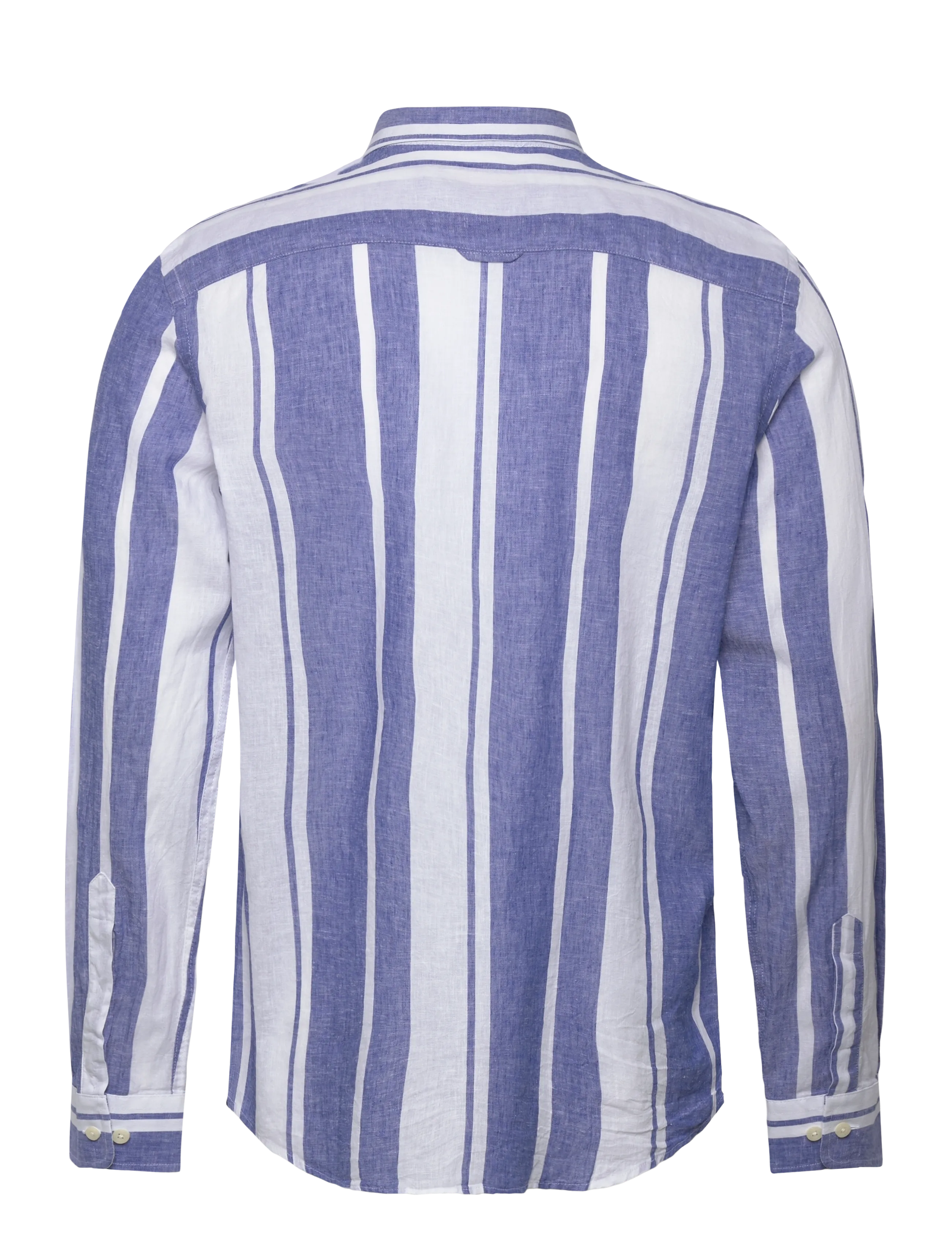 Morris - Douglas Linen Mix Stripe Shirt-Classic Fit - stribede skjorter - blue - 2