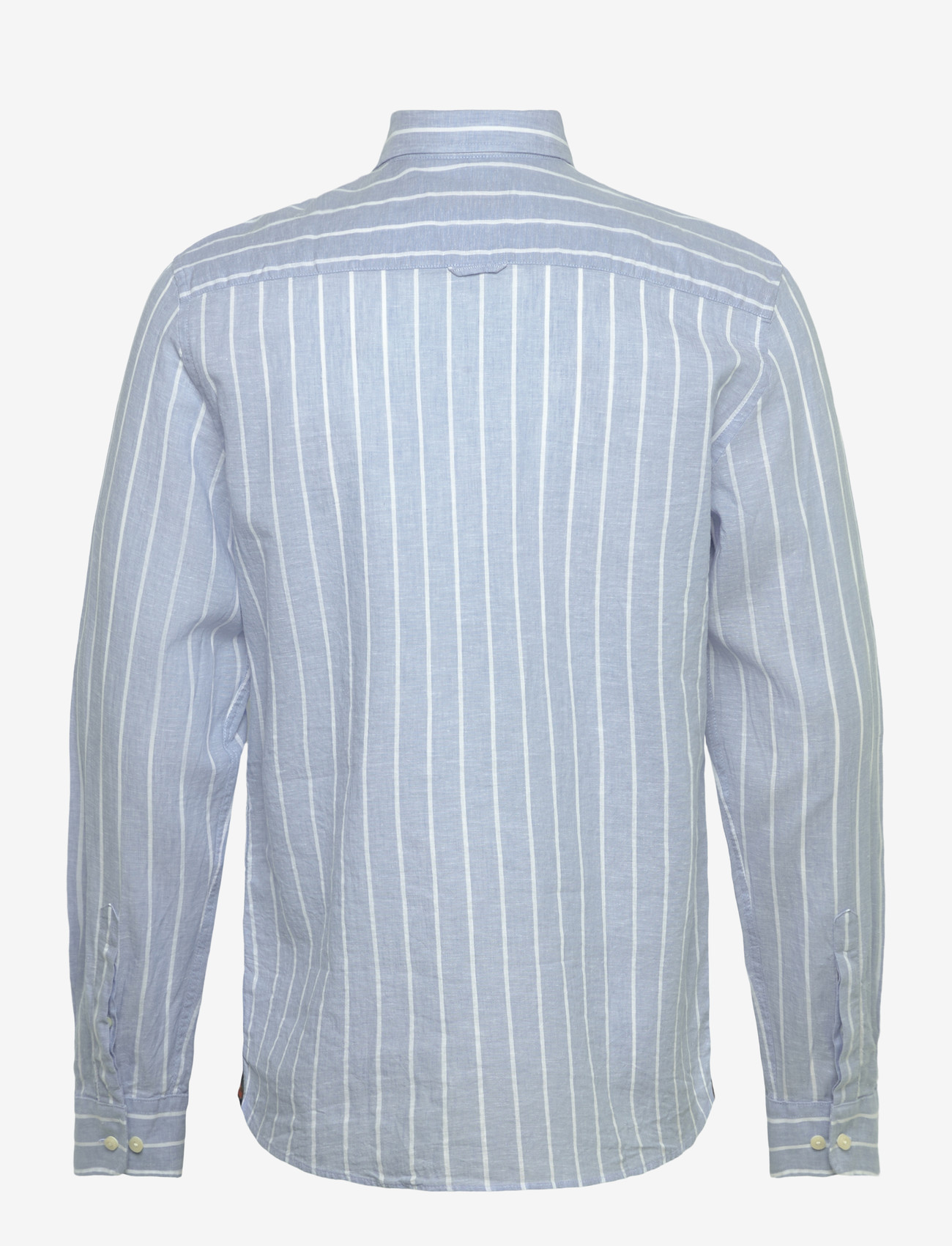 Morris - Douglas Linen Mix Stripe Shirt-Classic Fit - striped shirts - light blue - 2