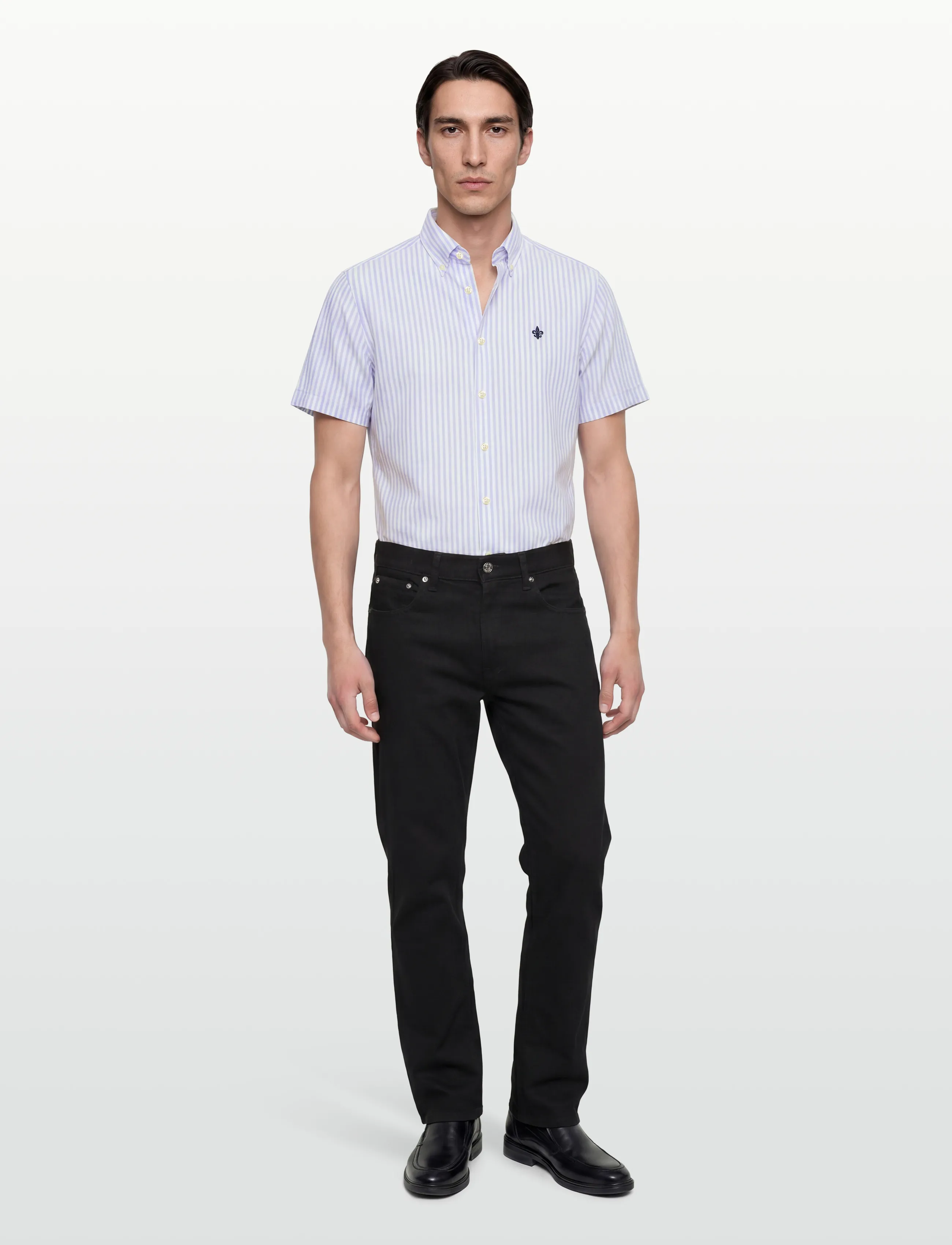 Morris Douglas Linen Shirt Ss-Classic Fit, XS, Multi/patterned, Skjorter > Kortærmede Shirts, Herre