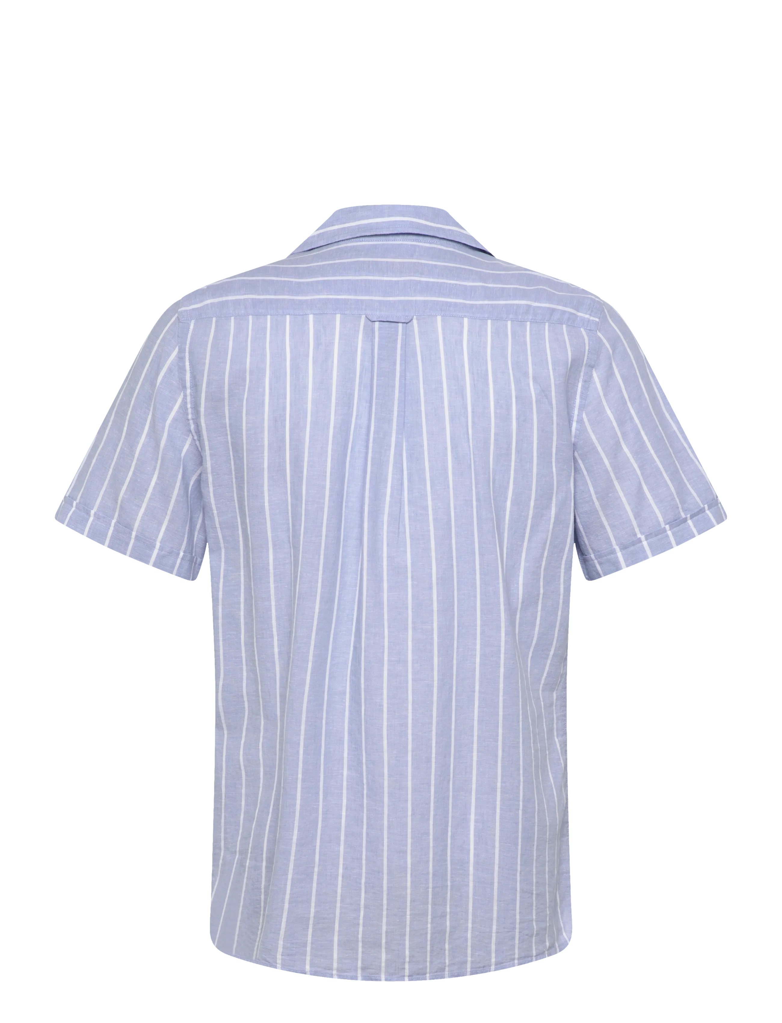 Morris - Resort Linen SS Shirt-Classic Fit - stribede skjorter - light blue - 2