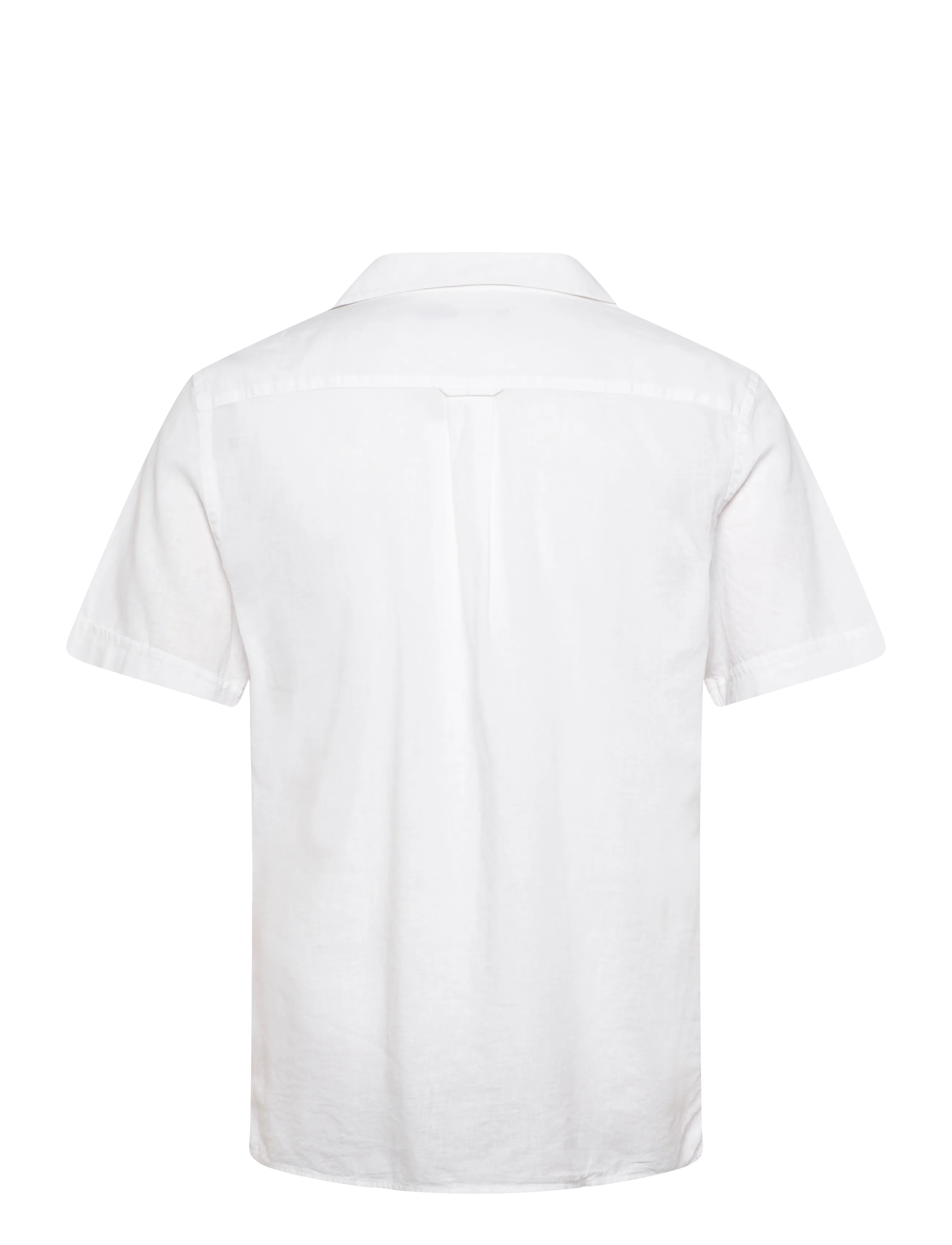 Morris - Resort Linen SS Shirt-Classic Fit - stribede skjorter - white - 2