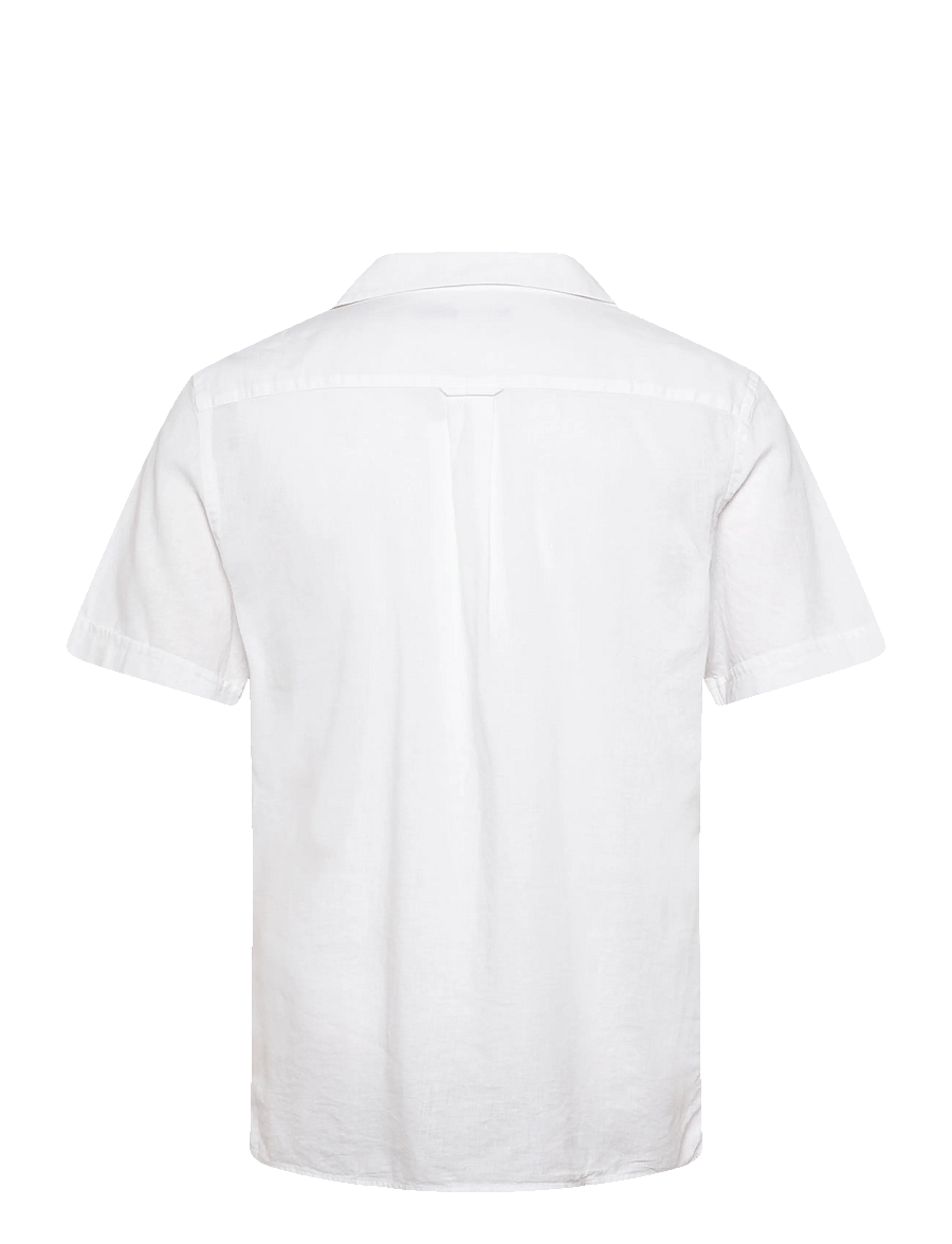 Morris - Resort Linen SS Shirt-Classic Fit - gestreifte hemden - white - 2