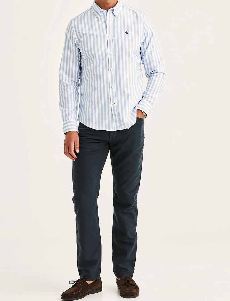 Morris - Douglas Oxford Stripe Shirt-Slim Fit - striped shirts - light blue - 3
