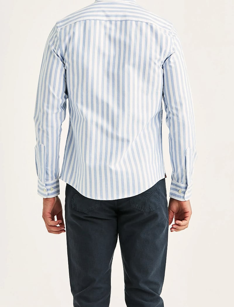 Morris - Douglas Oxford Stripe Shirt-Slim Fit - striped shirts - light blue - 4
