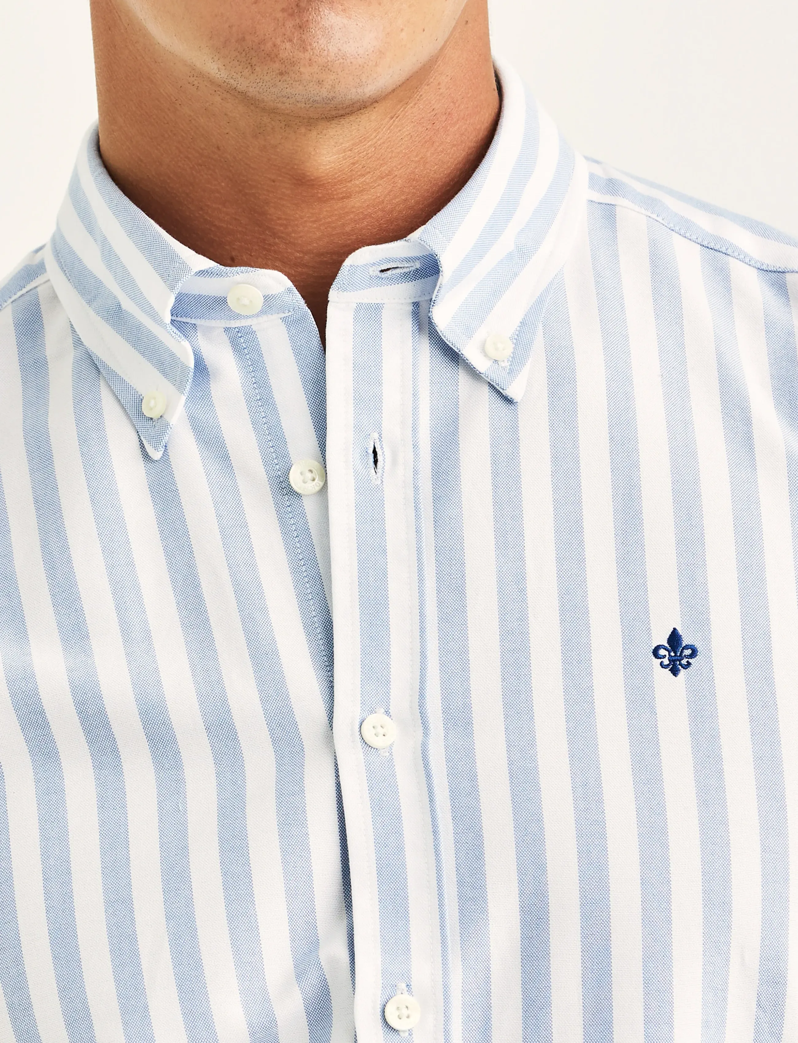 Morris - Douglas Oxford Stripe Shirt-Slim Fit - stribede skjorter - light blue - 5
