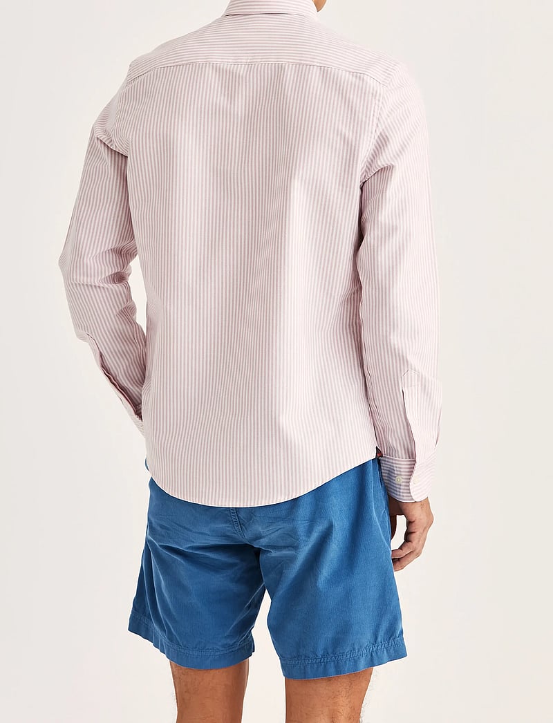Morris - Douglas Oxford Stripe Shirt-Slim Fit - stribede skjorter - pink - 4