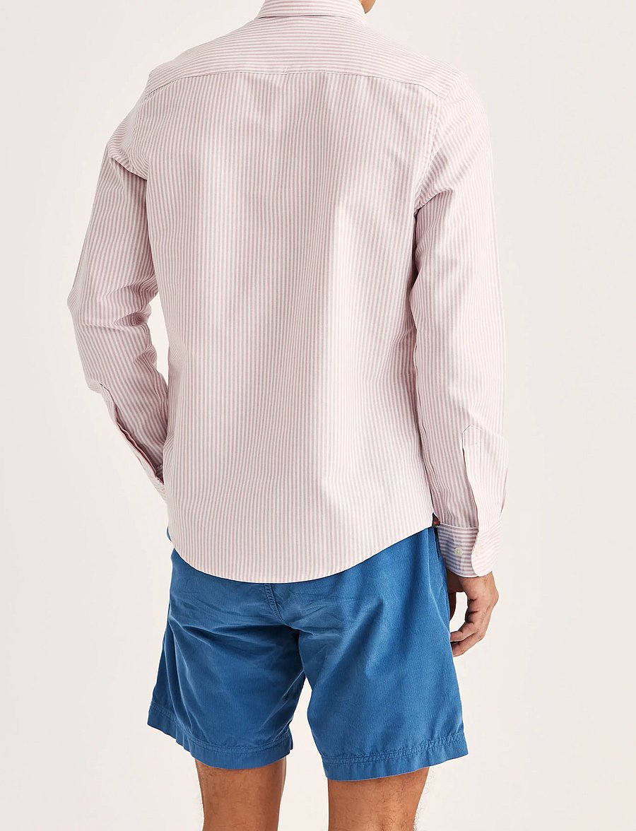 Morris - Douglas Oxford Stripe Shirt-Slim Fit - gestreifte hemden - pink - 4