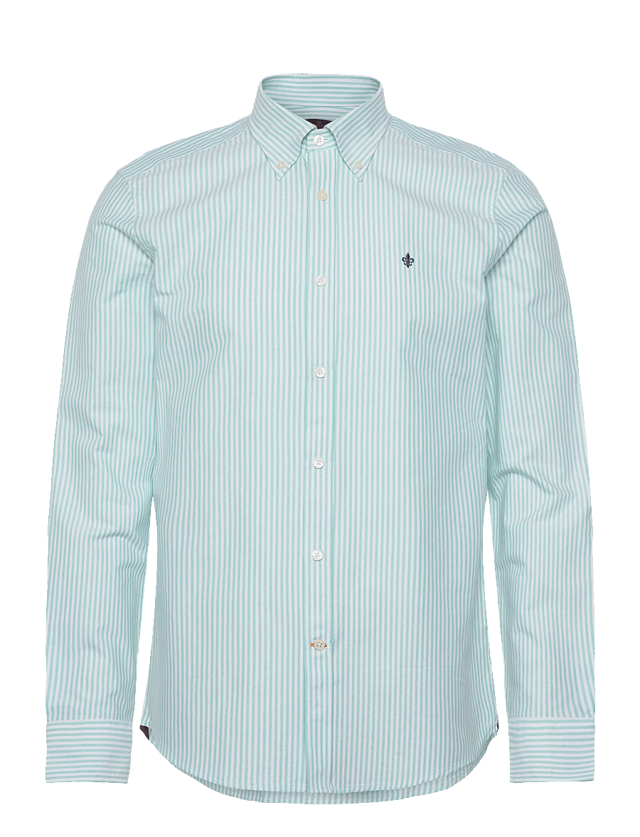 Morris - Douglas Oxford Stripe Shirt-Slim Fit - gestreifte hemden - turquoise - 1