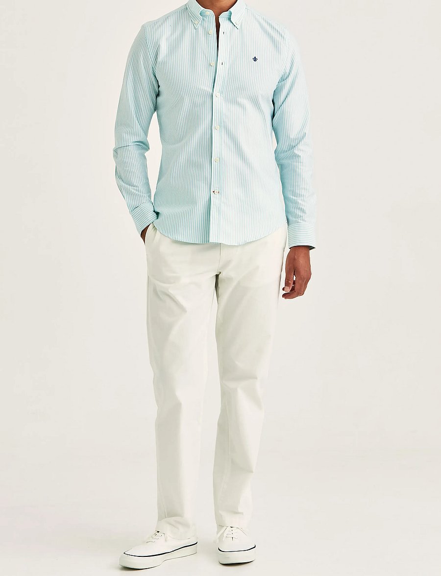 Morris - Douglas Oxford Stripe Shirt-Slim Fit - gestreifte hemden - turquoise - 3