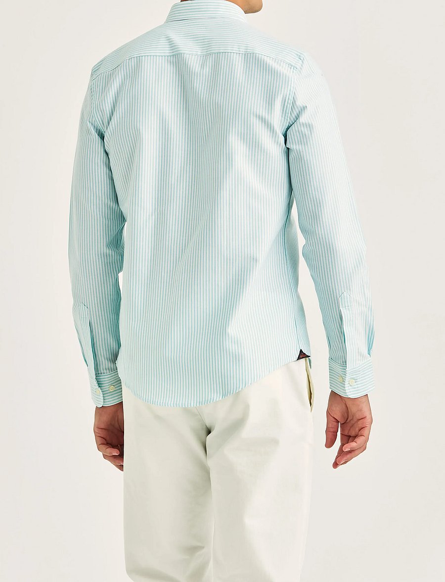 Morris - Douglas Oxford Stripe Shirt-Slim Fit - gestreifte hemden - turquoise - 4