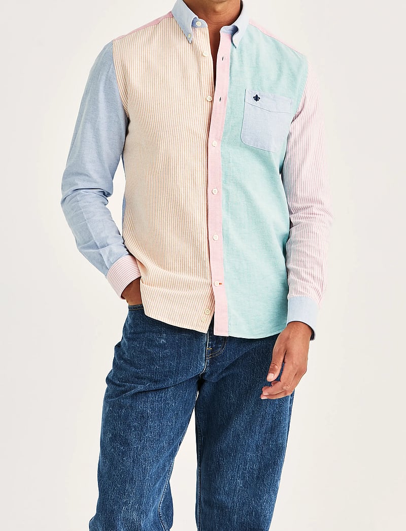 Morris - Morris Oxford Mix Shirt-Classic Fit - oxford skjorter - blue - 0