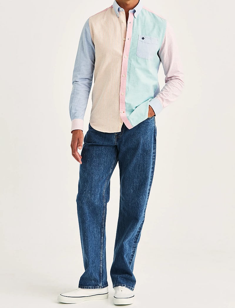 Morris - Morris Oxford Mix Shirt-Classic Fit - oxford skjorter - blue - 3
