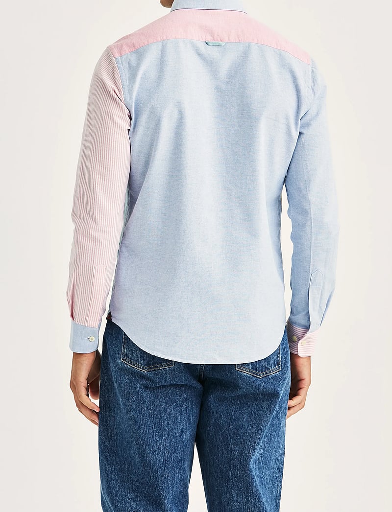 Morris - Morris Oxford Mix Shirt-Classic Fit - oxford skjorter - blue - 4