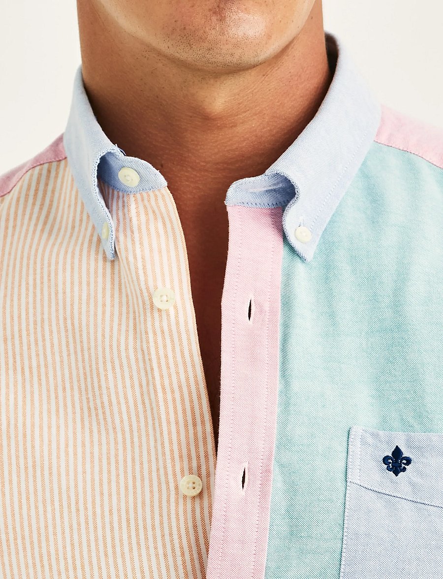 Morris - Morris Oxford Mix Shirt-Classic Fit - oxford-hemden - blue - 5