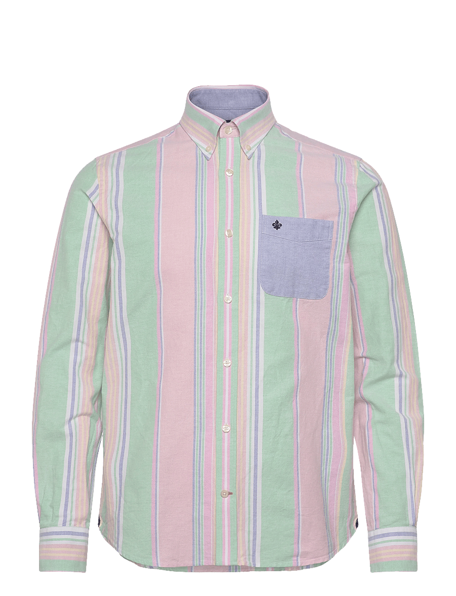 Morris - Morris Happy Oxford Shirt-Classic Fit - triibulised särgid - pink - 1