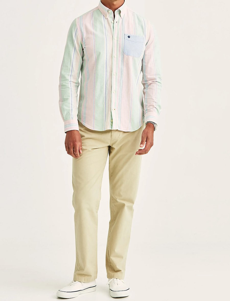 Morris - Morris Happy Oxford Shirt-Classic Fit - triibulised särgid - pink - 3