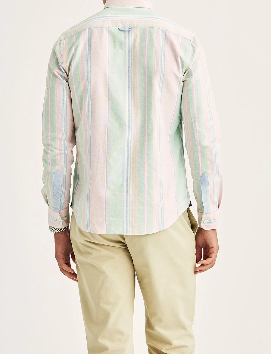 Morris - Morris Happy Oxford Shirt-Classic Fit - triibulised särgid - pink - 4