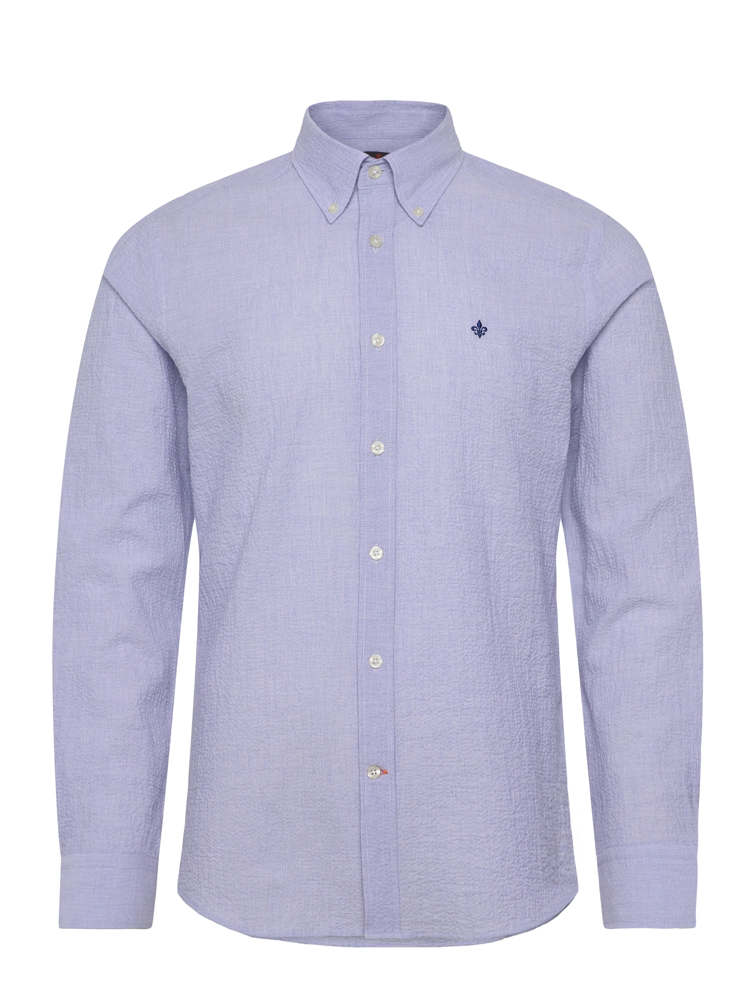 Morris - Morris Seersucker Shirt-Slim Fit - casual skjorter - blue - 1