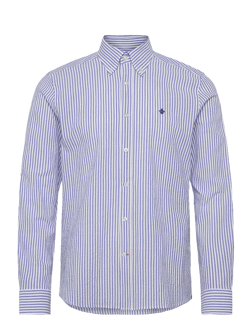 Morris - Morris Seersucker Shirt-Slim Fit - casual shirts - light blue - 1