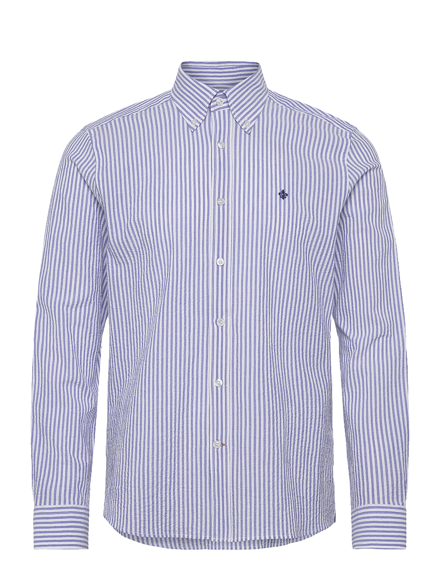 Morris - Morris Seersucker Shirt-Slim Fit - casual skjorter - light blue - 1