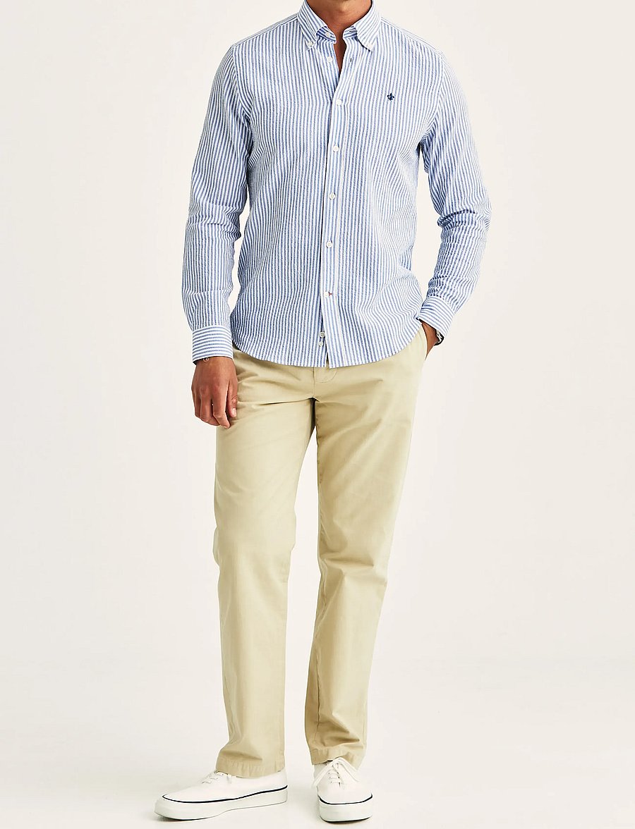 Morris - Morris Seersucker Shirt-Slim Fit - casual skjorter - light blue - 3