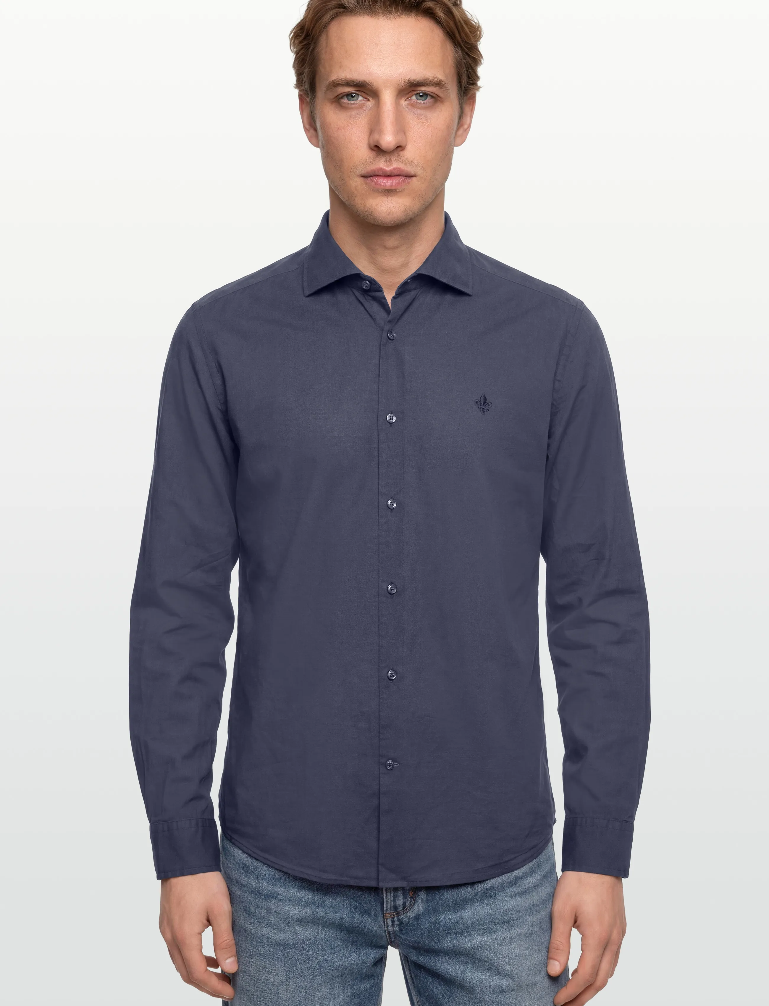 Morris - Summer Light Weight Shirt-Slim Fit - casual skjorter - blue - 3