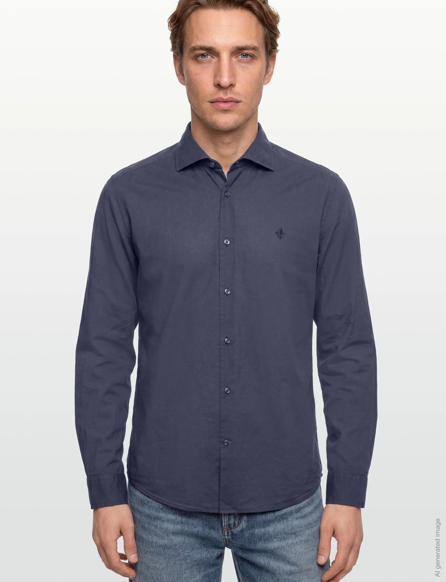 Morris - Summer Light Weight Shirt-Slim Fit - casual skjorter - blue - 3