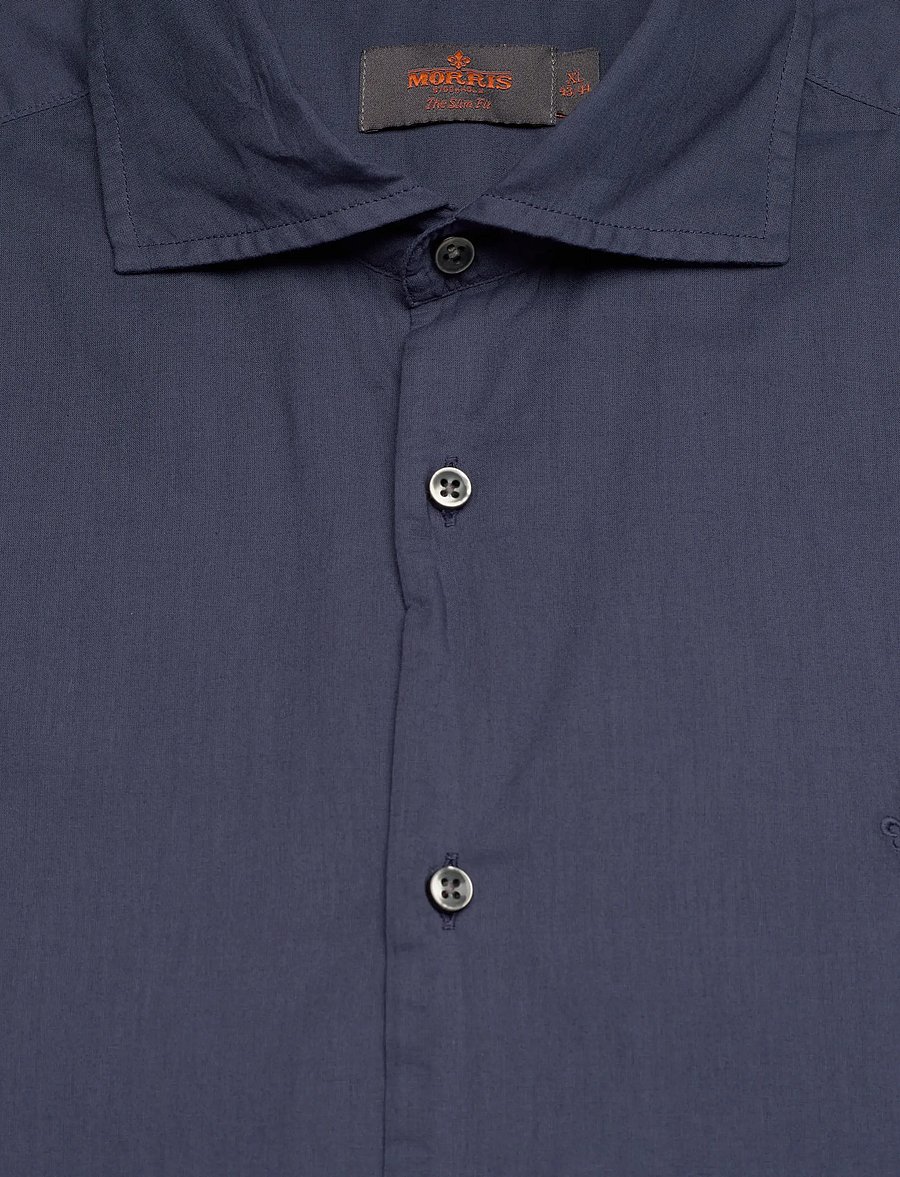 Morris - Summer Light Weight Shirt-Slim Fit - vabaajasärgid - blue - 2