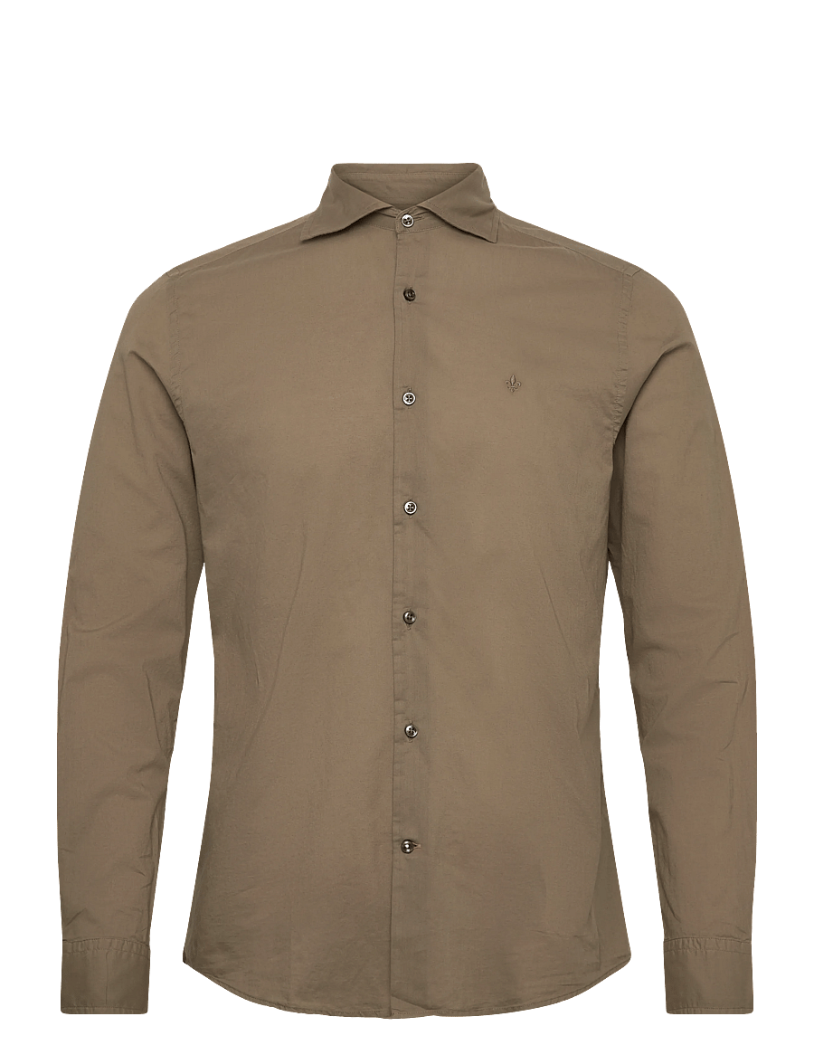 Morris - Summer Light Weight Shirt-Slim Fit - vabaajasärgid - olive - 1