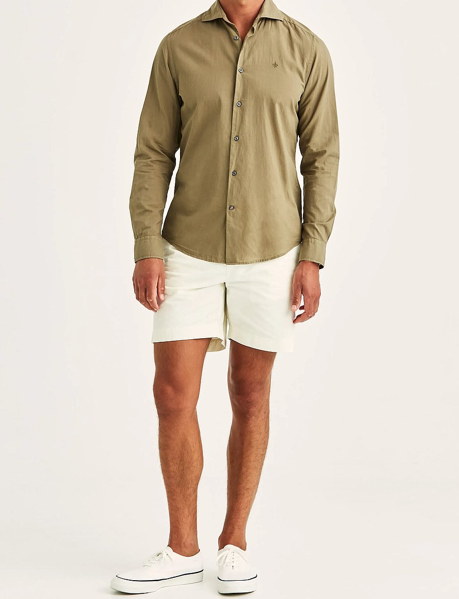Morris - Summer Light Weight Shirt-Slim Fit - vabaajasärgid - olive - 3