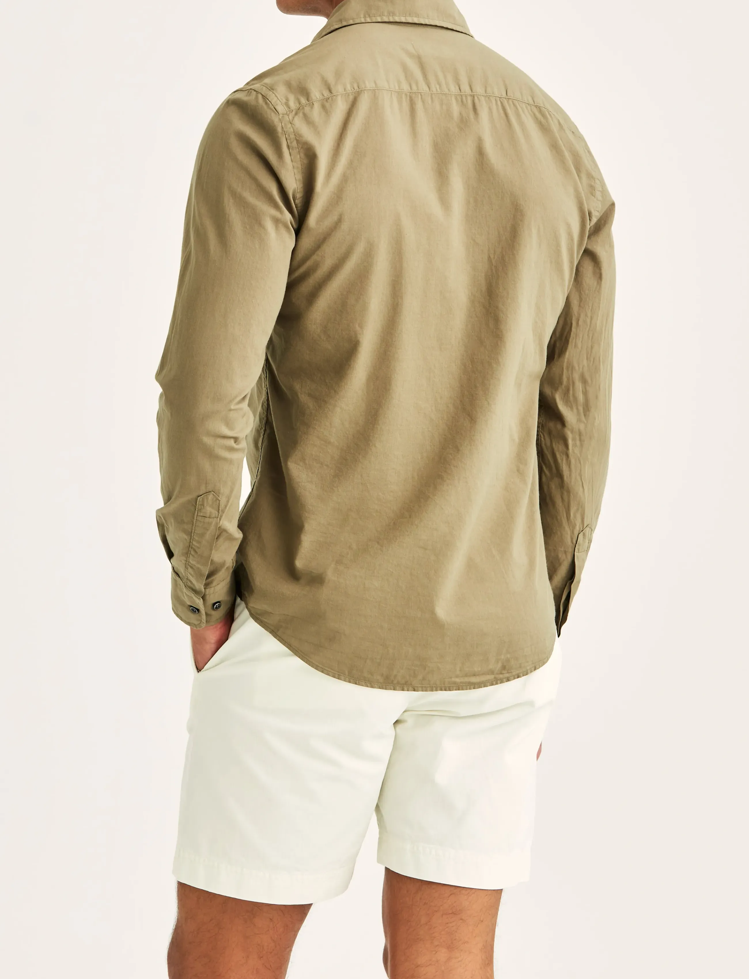 Morris - Summer Light Weight Shirt-Slim Fit - vabaajasärgid - olive - 4