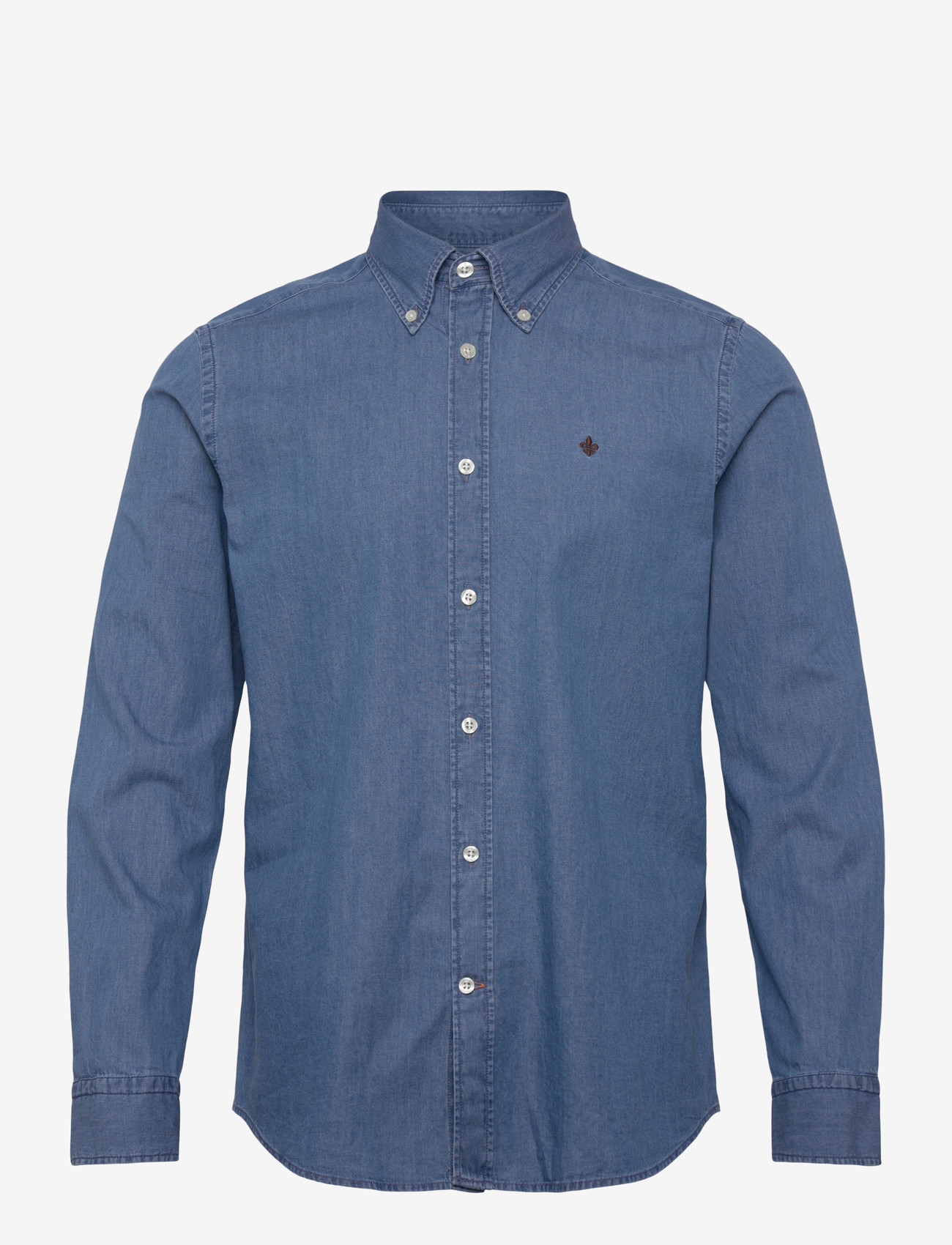 Morris - Light Denim Shirt-Slim Fit - denimskjorter - blue - 1
