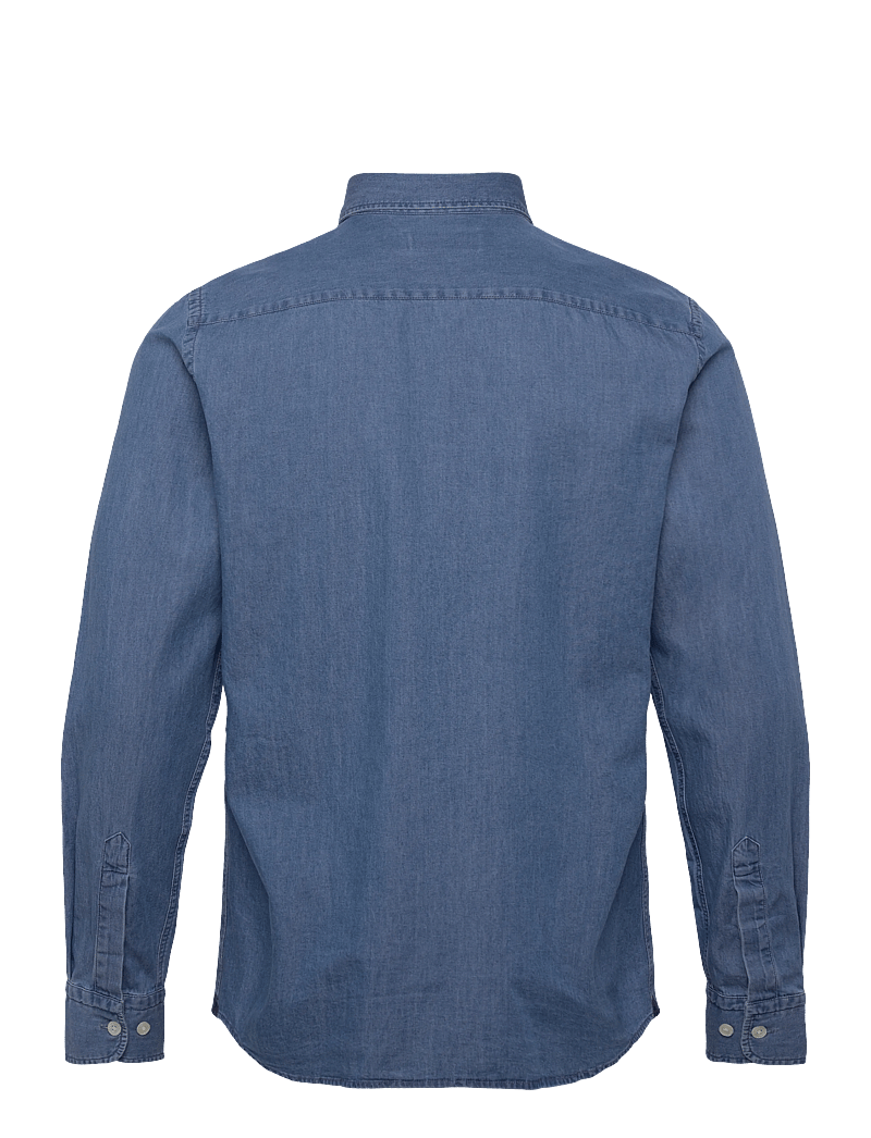 Morris - Light Denim Shirt-Slim Fit - denimskjorter - blue - 2