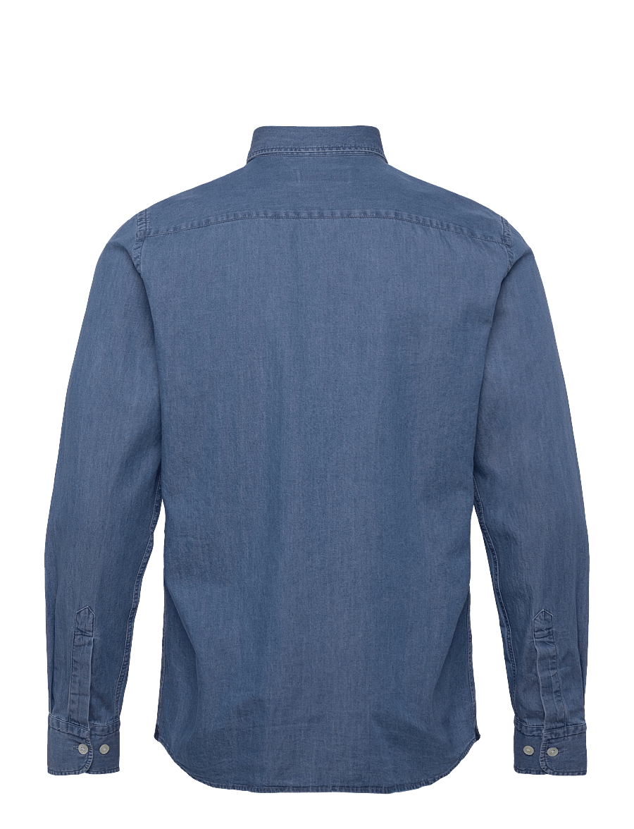 Morris - Light Denim Shirt-Slim Fit - jeansskjortor - blue - 2