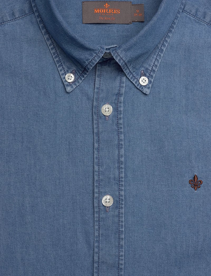 Morris - Light Denim Shirt-Slim Fit - denimskjorter - blue - 5