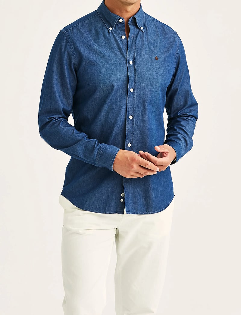 Morris - Light Denim Shirt-Slim Fit - jeanshemden - old blue - 0