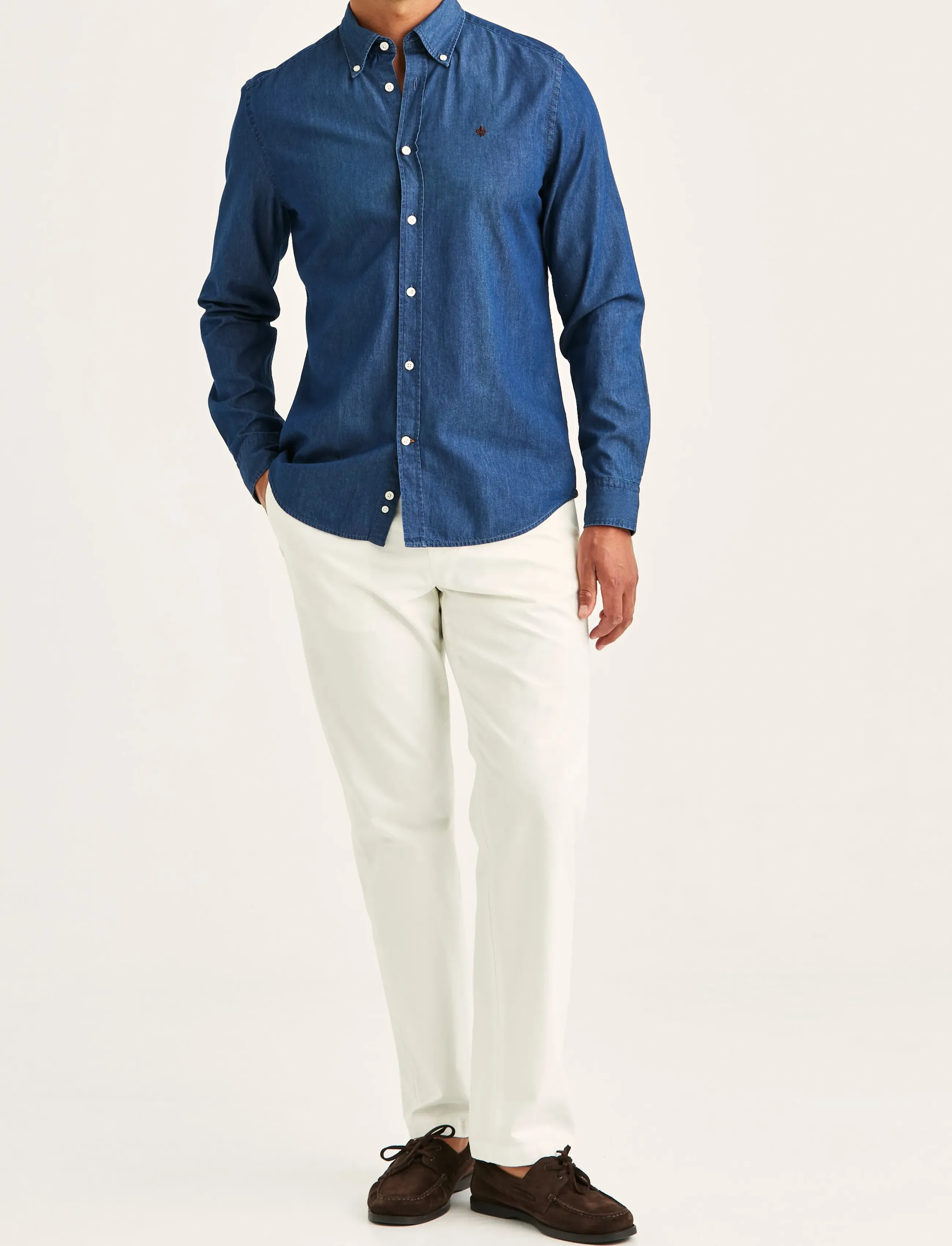 Morris - Light Denim Shirt-Slim Fit - jeanshemden - old blue - 3